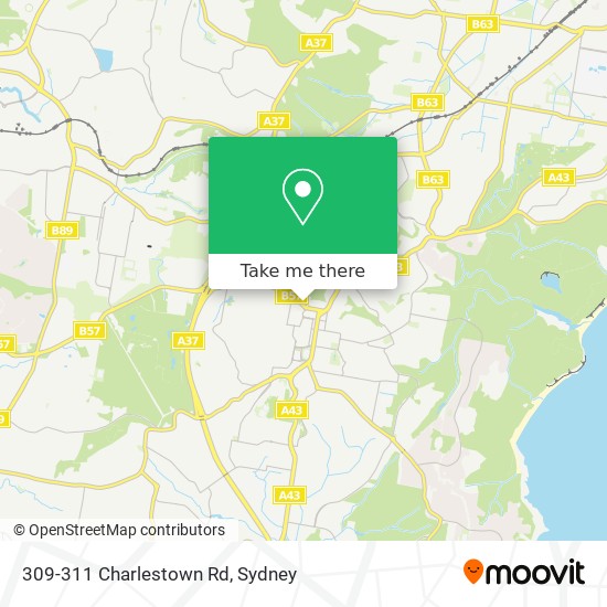 Mapa 309-311 Charlestown Rd