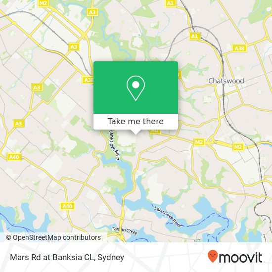 Mapa Mars Rd at Banksia CL