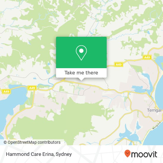 Hammond Care Erina map