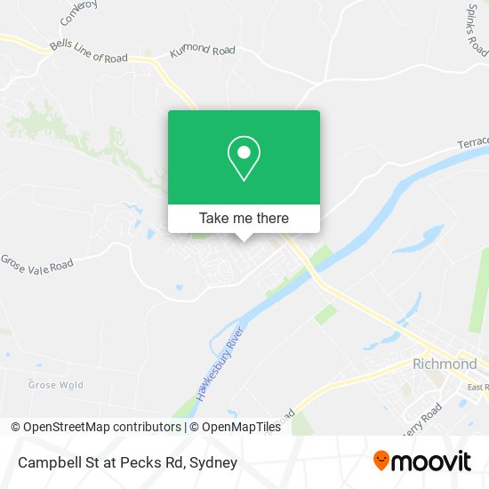 Campbell St at Pecks Rd map