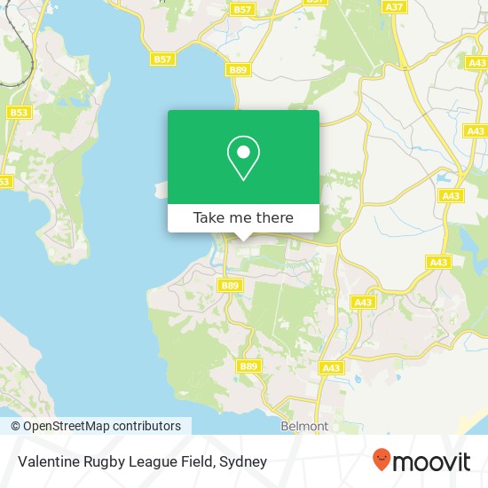 Mapa Valentine Rugby League Field