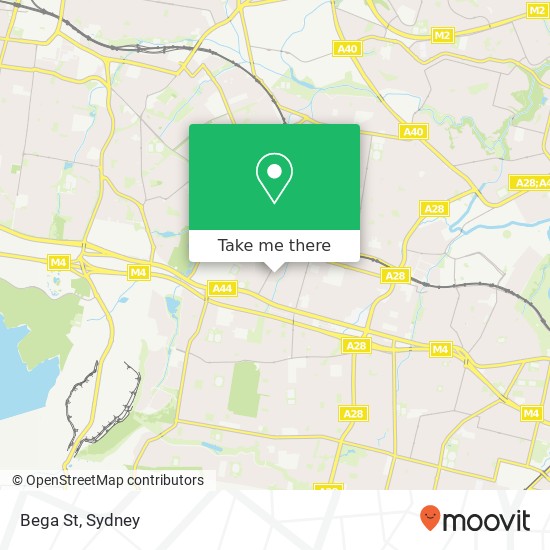 Bega St map