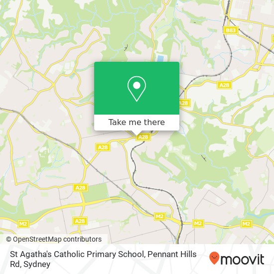 St Agatha's Catholic Primary School, Pennant Hills Rd map