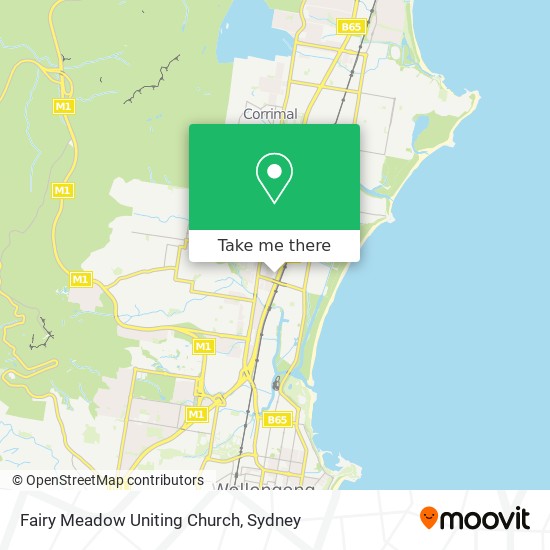 Fairy Meadow Uniting Church map