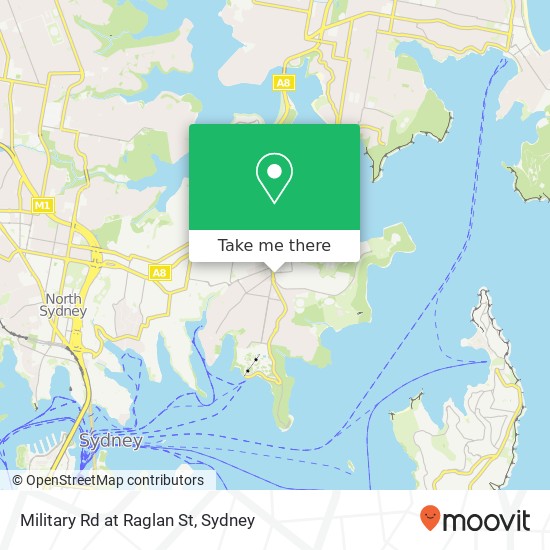 Military Rd at Raglan St map