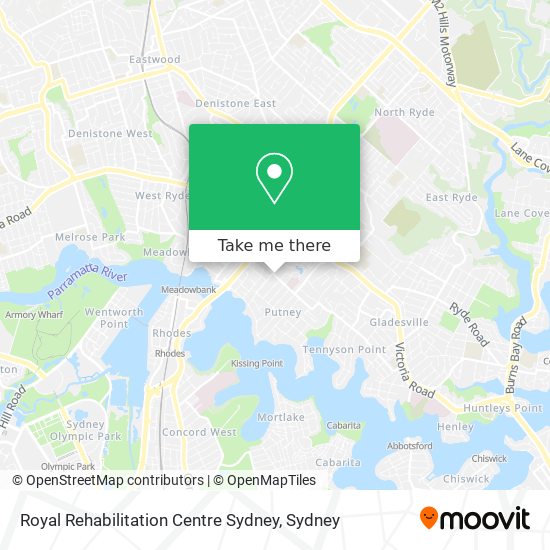 Royal Rehabilitation Centre Sydney map