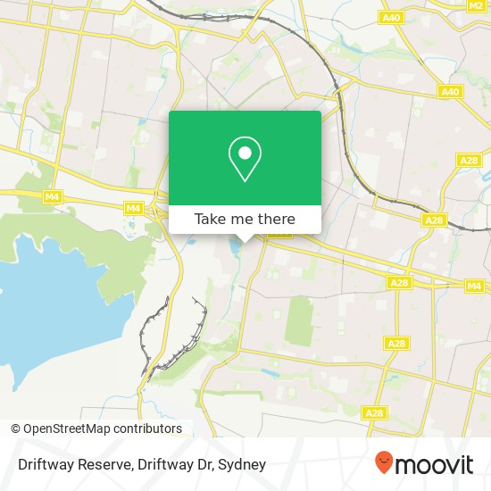 Driftway Reserve, Driftway Dr map