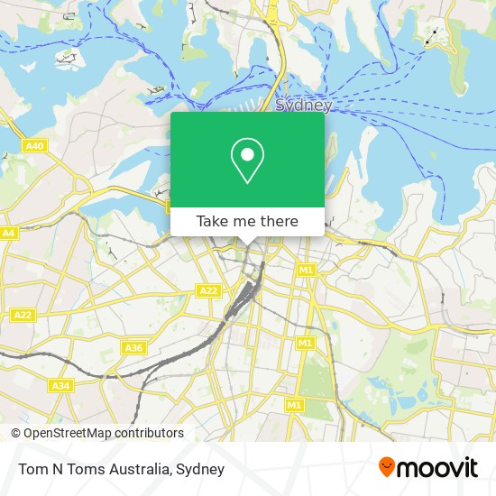 Tom N Toms Australia map