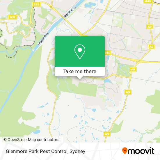 Mapa Glenmore Park Pest Control