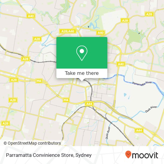 Parramatta Convinience Store map