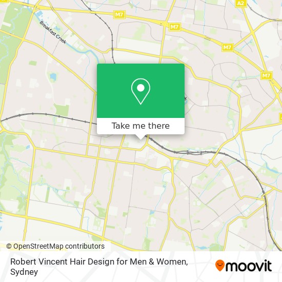 Robert Vincent Hair Design for Men & Women map