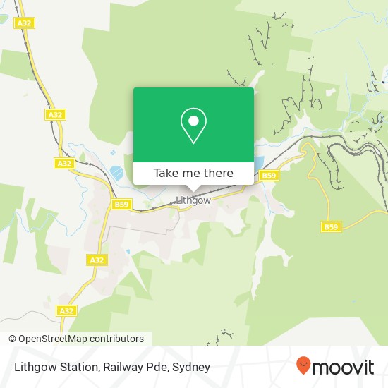 Lithgow Station, Railway Pde map