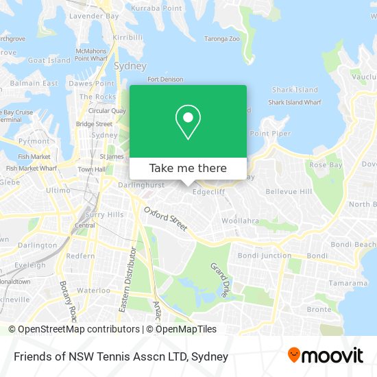 Friends of NSW Tennis Asscn LTD map