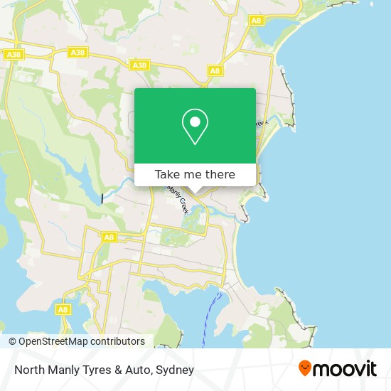 Mapa North Manly Tyres & Auto