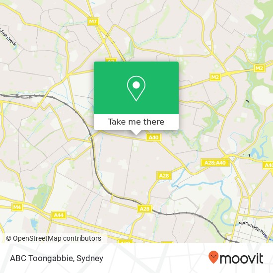 Mapa ABC Toongabbie