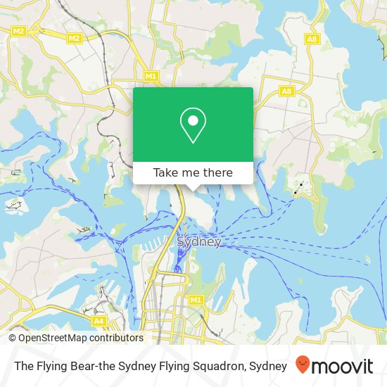 Mapa The Flying Bear-the Sydney Flying Squadron