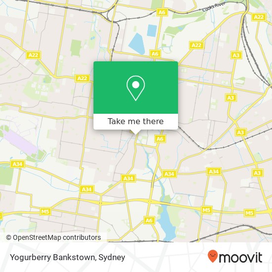 Yogurberry Bankstown map