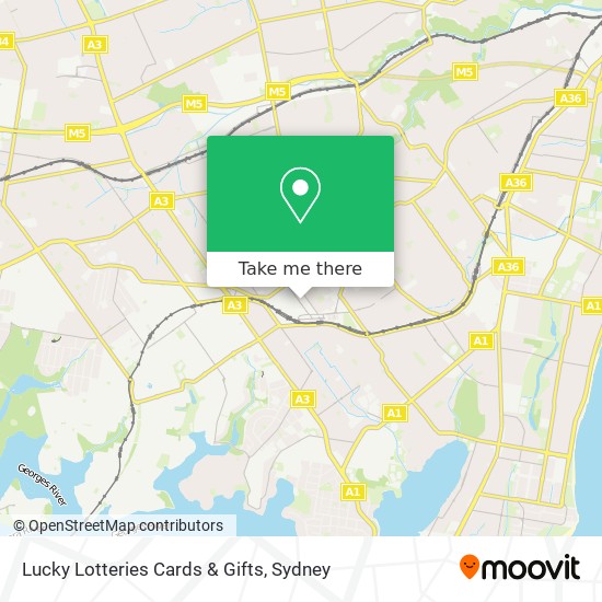 Lucky Lotteries Cards & Gifts map