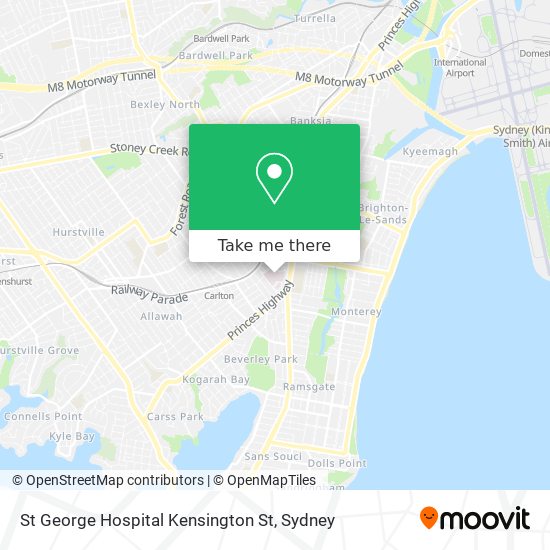 Mapa St George Hospital Kensington St