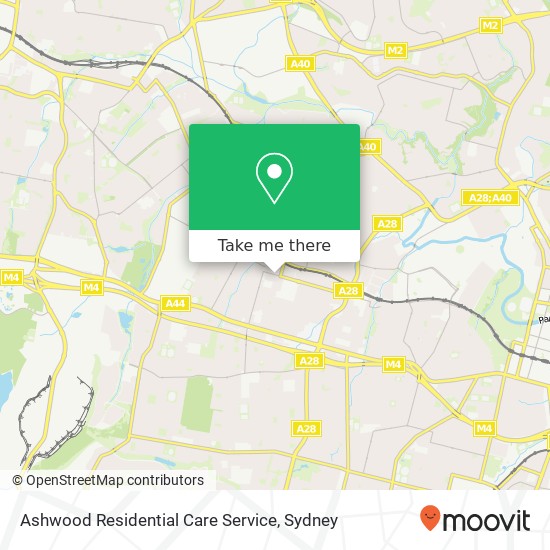 Mapa Ashwood Residential Care Service