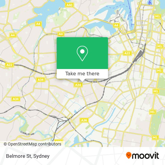 Belmore St map