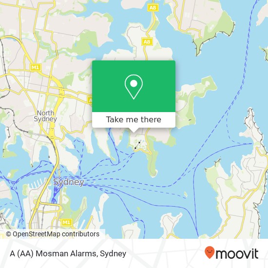 A (AA) Mosman Alarms map