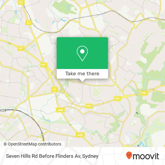 Seven Hills Rd Before Flinders Av map