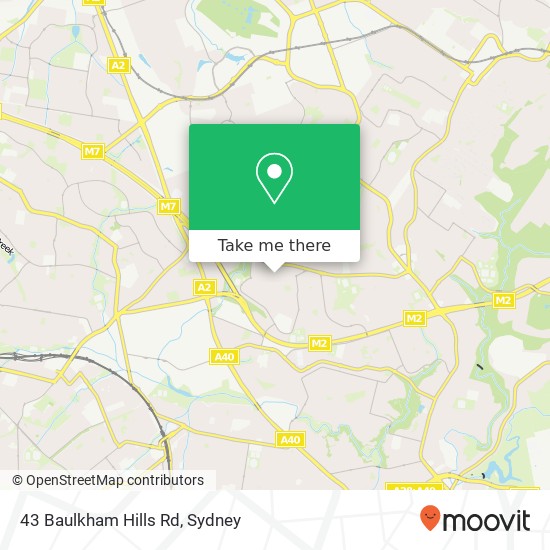 Mapa 43 Baulkham Hills Rd