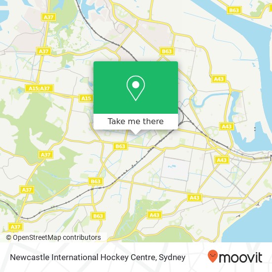 Newcastle International Hockey Centre map