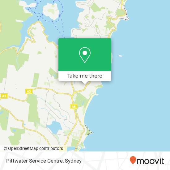 Pittwater Service Centre map