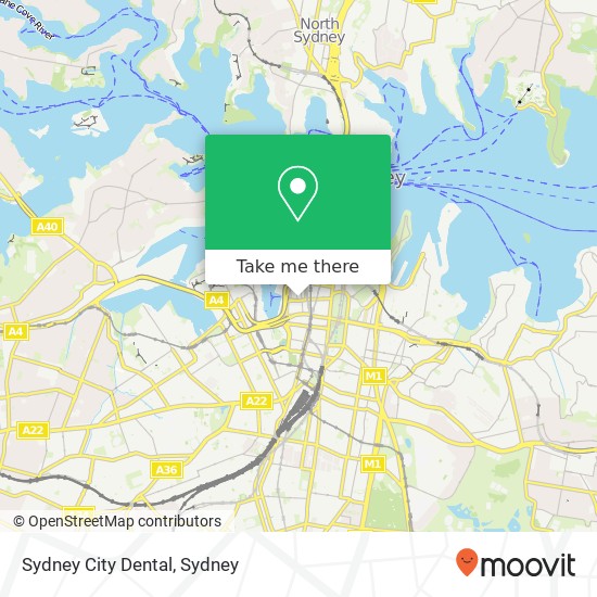 Sydney City Dental map