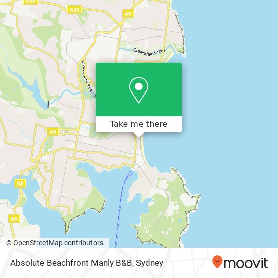 Absolute Beachfront Manly B&B map