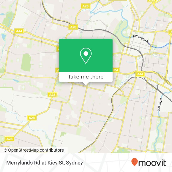 Merrylands Rd at Kiev St map