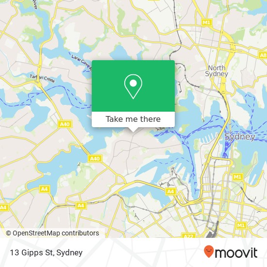 13 Gipps St map