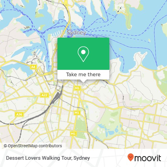 Mapa Dessert Lovers Walking Tour