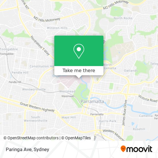 Paringa Ave map