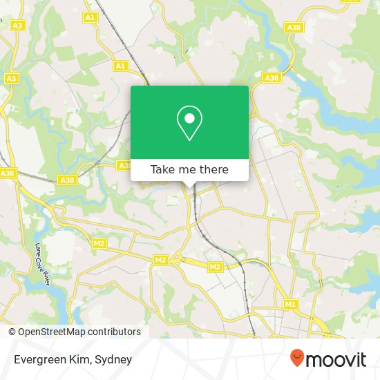 Mapa Evergreen Kim