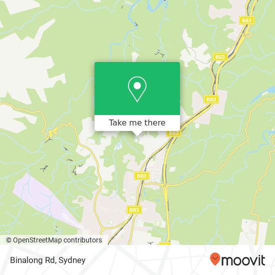 Binalong Rd map