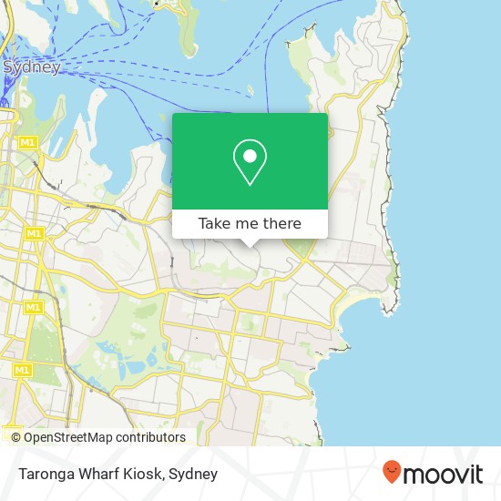 Taronga Wharf Kiosk map