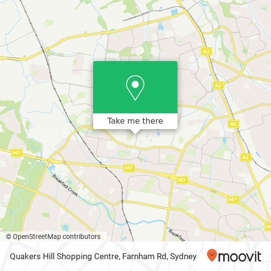 Mapa Quakers Hill Shopping Centre, Farnham Rd