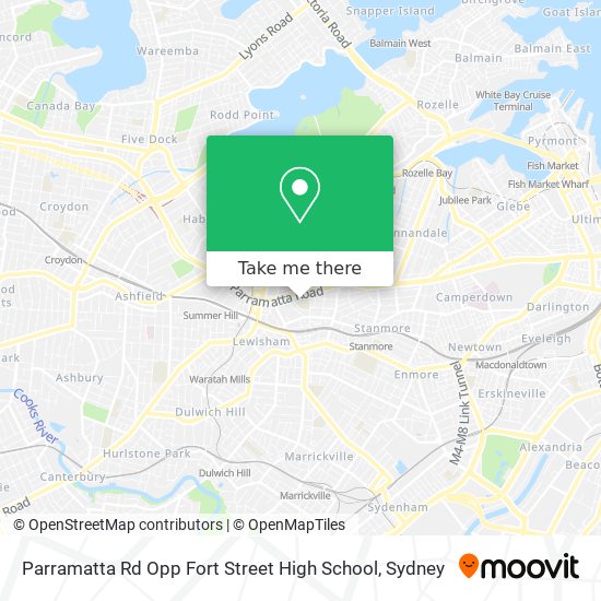 Mapa Parramatta Rd Opp Fort Street High School
