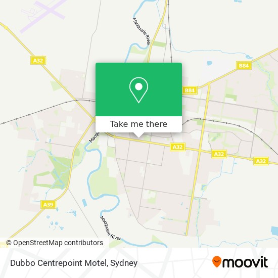 Dubbo Centrepoint Motel map