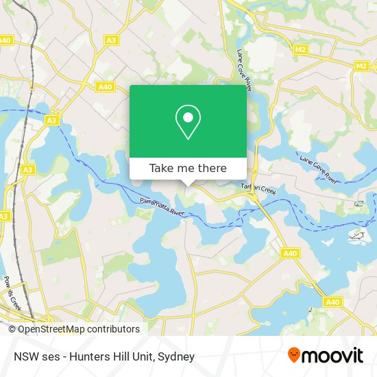 Mapa NSW ses - Hunters Hill Unit