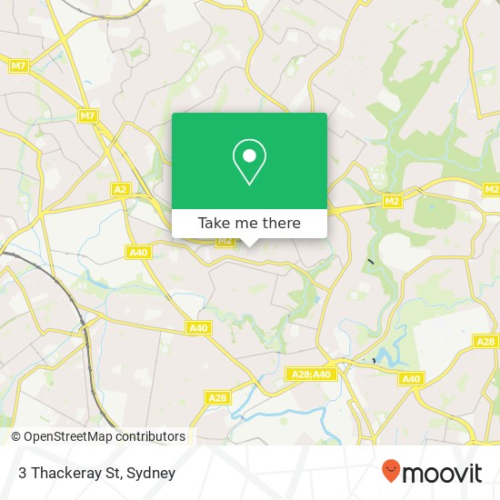 3 Thackeray St map