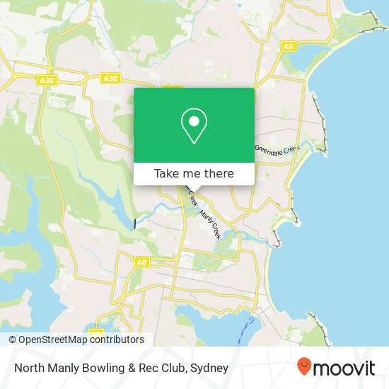 North Manly Bowling & Rec Club map