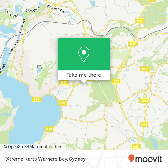 Xtreme Karts Warners Bay map