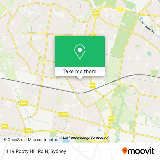 Mapa 119 Rooty Hill Rd N