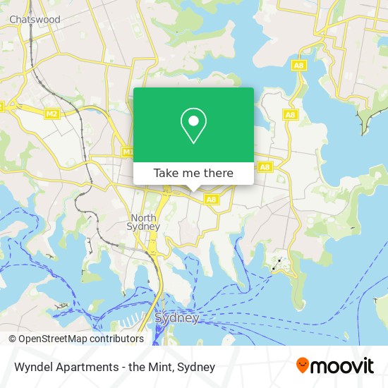 Mapa Wyndel Apartments - the Mint