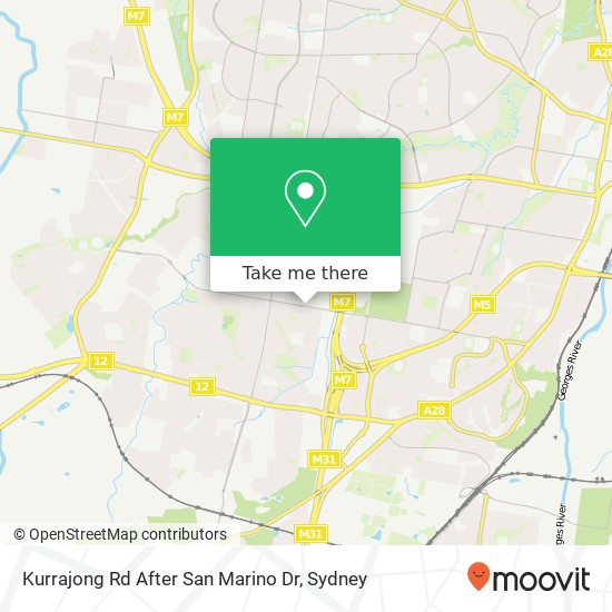 Mapa Kurrajong Rd After San Marino Dr