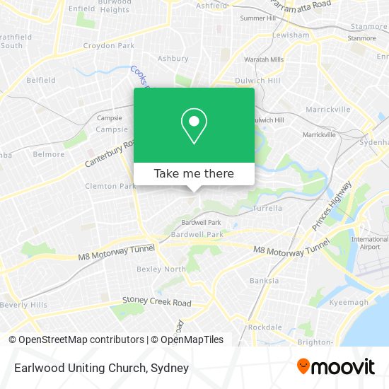 Mapa Earlwood Uniting Church